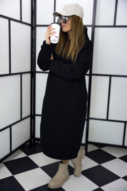 Długa sukienka dresowa Metka Sklep w kolorze czarnym