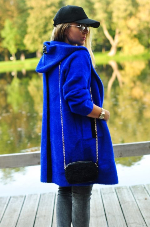 PŁASZCZ Z ALPAKI Z KAPTUREM sportowy CAMEL onesize