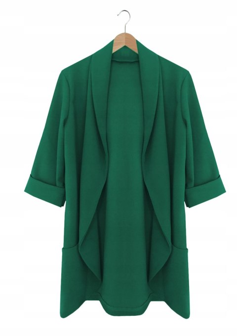 Żakiet damski Narzutka rozmiar PLUS SIZE Polski Producent kolor beżowy 4XL Żakiet damski Narzutka rozmiar PLUS SIZE Polski Producent kolor beżowy 4XL