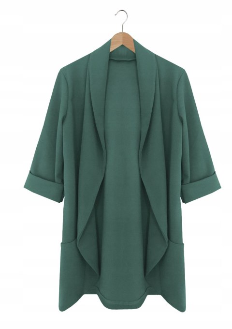 Żakiet damski Narzutka rozmiar PLUS SIZE Polski Producent kolor beżowy 4XL Żakiet damski Narzutka rozmiar PLUS SIZE Polski Producent kolor beżowy 4XL