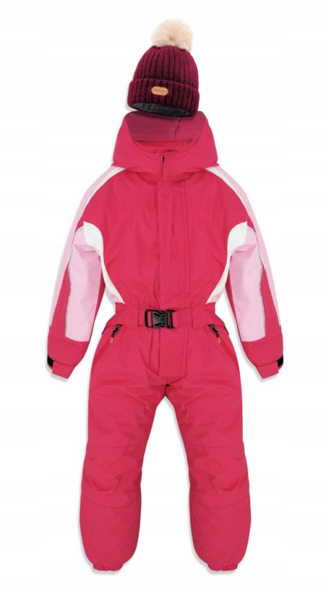 KOMBINEZON NARCIARSKI JEDNOCZĘŚCIOWY Dziewczęcy WODOODPORNY 146 RÓŻOWY