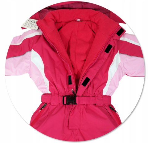 KOMBINEZON NARCIARSKI JEDNOCZĘŚCIOWY Dziewczęcy WODOODPORNY 146 RÓŻOWY