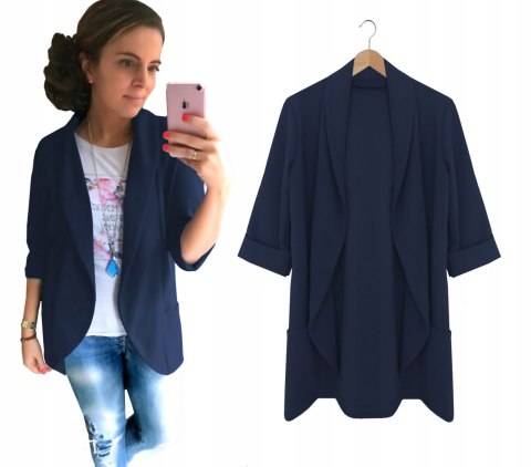 Żakiet damski NARZUTKA BLEZER Bolerko eleganckie damskie MIA CZERWONY Żakiet damski NARZUTKA BLEZER Bolerko eleganckie damskie MIA CZERWONY