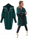 Sweter rozpinany damski WEŁNA ALPAKI butelka Cardigan BRASCA swetry damskie