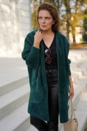 Sweter rozpinany damski WEŁNA ALPAKI butelka Cardigan BRASCA swetry damskie