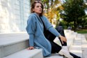 Sweter rozpinany damski WEŁNA ALPAKI butelka Cardigan BRASCA swetry damskie