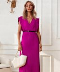 Elegancka Sukienka damska model BETTY z ozdobną falbaną na Wesela Chrzciny