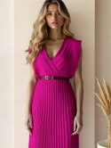 Elegancka Sukienka damska model BETTY z ozdobną falbaną na Wesela Chrzciny