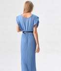 Elegancka Sukienka damska model BETTY z ozdobną falbaną na Wesela Chrzciny
