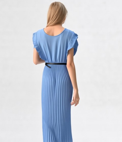 Elegancka Sukienka damska model BETTY z ozdobną falbaną na Wesela Chrzciny Elegancka Sukienka damska model BETTY z ozdobną falbaną na Wesela Chrzciny