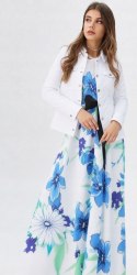 Kurtka damska jeans BIAŁA KATANA na guziki Miss Sisi z kieszeniami XL