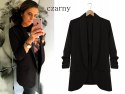 MARYNARKA DAMSKA WŁOSKA dłuższy model WYSZCZUPLA podszewka FUKSJA 2XL/3XL