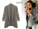 MARYNARKA DAMSKA WŁOSKA dłuższy model WYSZCZUPLA podszewka FUKSJA 2XL/3XL