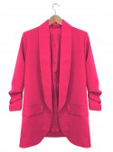 MARYNARKA DAMSKA WŁOSKA dłuższy model WYSZCZUPLA podszewka FUKSJA 4XL/5XL