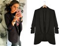 MARYNARKA DAMSKA WŁOSKA dłuższy model WYSZCZUPLA podszewka FUKSJA 4XL/5XL