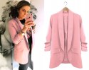 MARYNARKA DAMSKA WŁOSKA dłuższy model WYSZCZUPLA podszewka FUKSJA 4XL/5XL