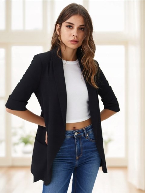 Marynarka damska żakiet NARZUTKA elegancka model MIA damska BEŻOWY Marynarka damska żakiet NARZUTKA elegancka model MIA damska BEŻOWY