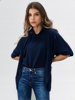 Marynarka damska żakiet NARZUTKA elegancka model MIA damska GRANATOWA