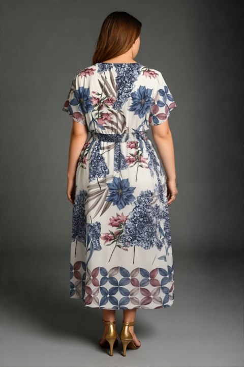 Sukienka damska PLUS SIZE Kwiatowy Wzór JESSICA wesele komunia chrzciny Sukienka damska PLUS SIZE Kwiatowy Wzór JESSICA wesele komunia chrzciny
