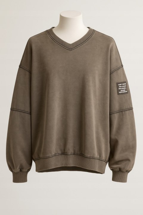 bluza oversize khaki, na lato , na jesień