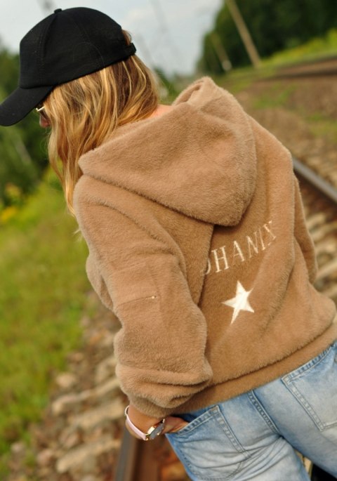 KURTKA ALPAKA z kapturem YOHANIX oversize CAMEL KURTKA ALPAKA z kapturem YOHANIX oversize CAMEL