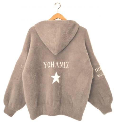 KURTKA ALPAKA z kapturem YOHANIX oversize CAMEL KURTKA ALPAKA z kapturem YOHANIX oversize CAMEL