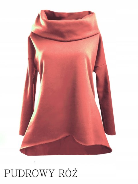 MIĘSISTA bluza WYWIJANY KOŁNIERZ szara MIĘSISTA bluza WYWIJANY KOŁNIERZ szara