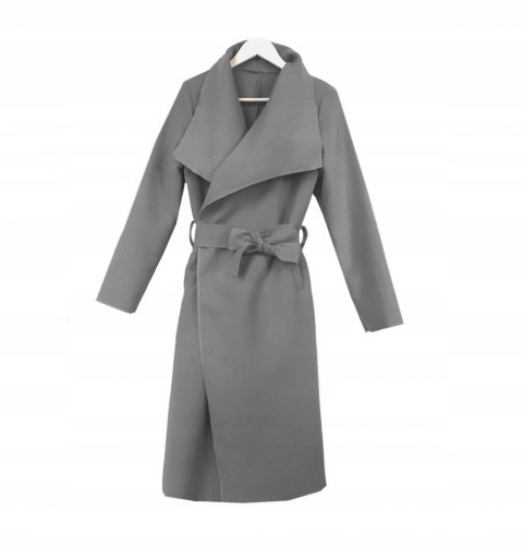 PLUS SIZE wiosenny PŁASZCZ petersham SZARY DUŻY PLUS SIZE wiosenny PŁASZCZ petersham SZARY DUŻY