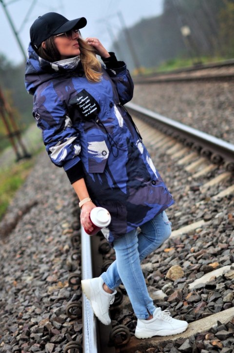 PARKA KAPTUR zimowa OCIEPLANA moro 3WILL blue r. L PARKA KAPTUR zimowa OCIEPLANA moro 3WILL blue r. L
