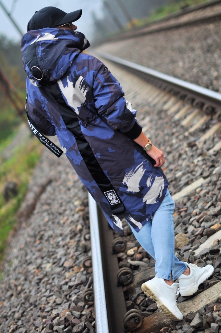 PARKA KAPTUR zimowa OCIEPLANA moro 3WILL blue PARKA KAPTUR zimowa OCIEPLANA moro 3WILL blue